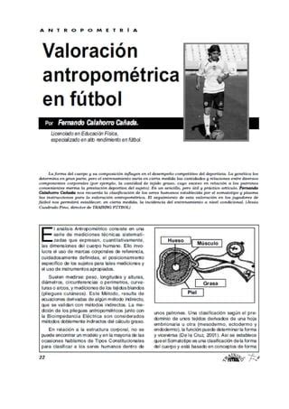 Valoraci N Antropometrica En F Tbol Pdf