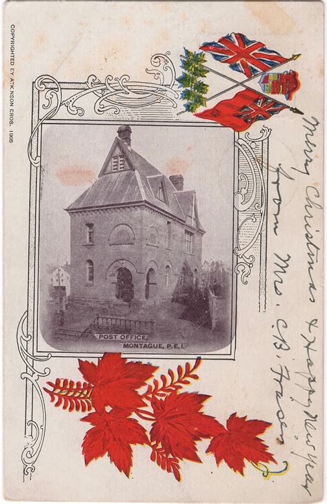 Post Office Montague, P.E.I. (1045) - PEI Postcards