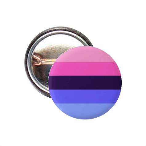 Omnisexual Pride Flag Pin Round Circle Button 1 Pin Etsy Australia