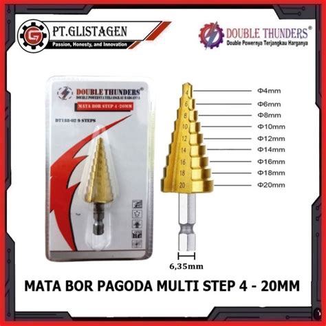 Jual Mata Bor Multi Step Pagoda Besi Drill Bits 4 20mm HSS Titanium