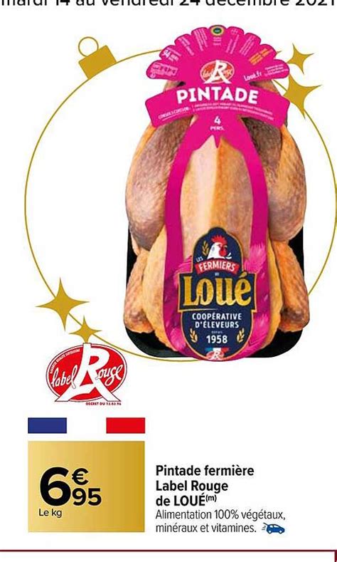 Promo Pintade Fermi Re Label Rouge De Lou Chez Carrefour Icatalogue Fr