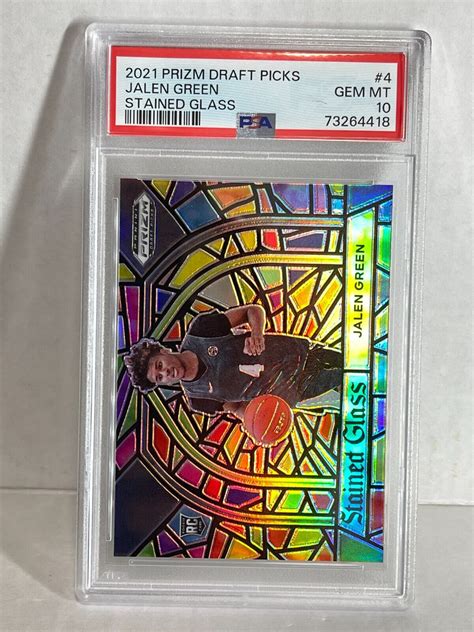 Jalen Green Prizm Draft Picks Stained Glass Ssp Psa Price