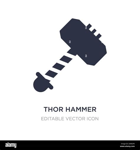 thor hammer icon on white background. Simple element illustration from ...