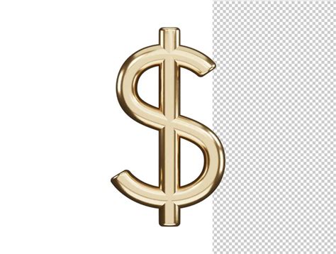 Icono De Signo De Dólar De Oro Ilustración De Vector De Representación