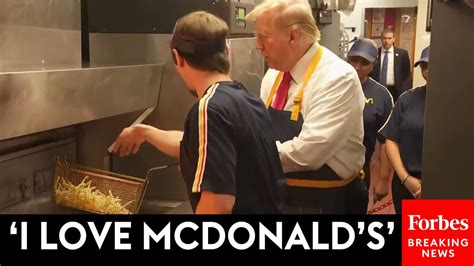 Breaking News Trump Works The Fries At Pennsylvania Mcdonalds—and