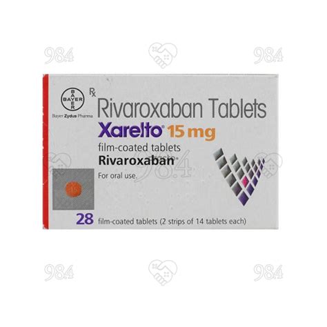 Xarelto 15mg 28 Tablet, Bayer - 98.4 Online