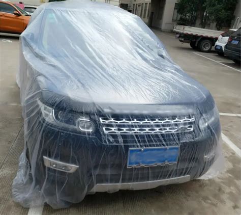 Waterproof Disposable Transparent Dust Plastic Dustproof Car Covers Plastic Cover Film With ...