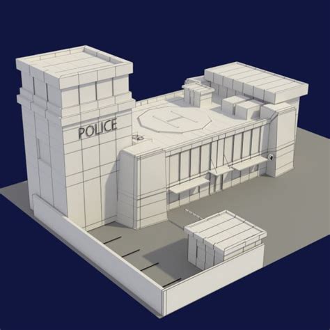 Low Poly Police Station | Police station, Minecraft floor designs ...