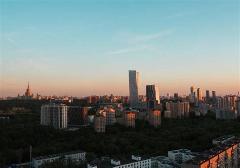 Urban Skyline with Skyscrapers at DawnFree Stock Photo