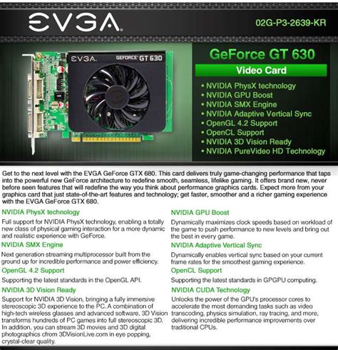 Evga Geforce Gt 630 02g P3 2639 Kr Video Card 02g P3 2639 Kr At Best Price