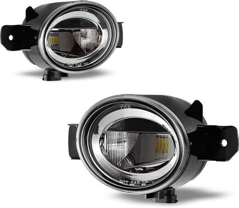 Amazon Pair Of LED Fog Lights Clear Lens OEM Replacement Driving