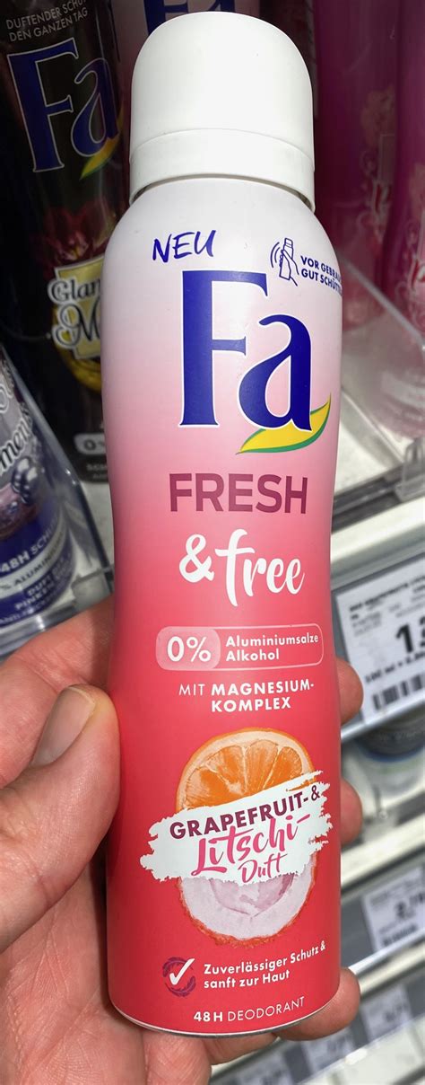 Fa Fresh+free Deodorant Grapefruit+Litschi-Duft - naschkater.com - das ...