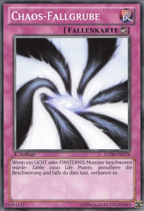 Recollectibles Sammelkarte Yugioh Karte Chaos Fallgrube Yu Gi Oh