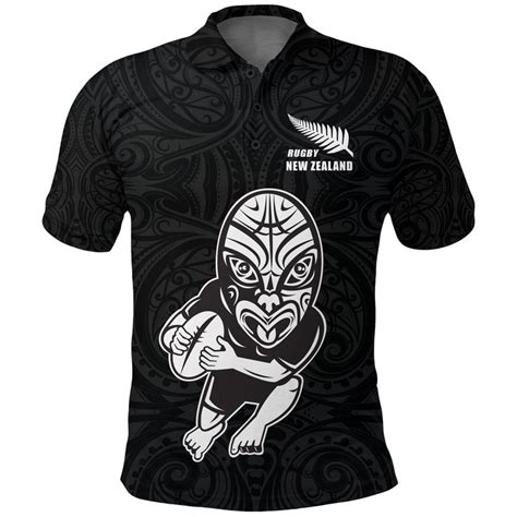 Aio Pride New Zealand Rugby Polo Shirt Haka Face Aio Pride New