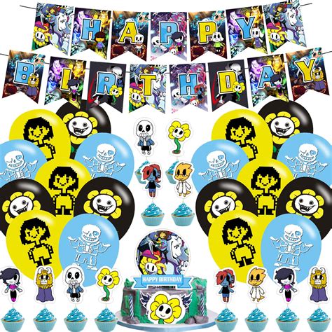 Buy DOSSEL Undertale Birthday Party Decorations Cartoon Undertale Game