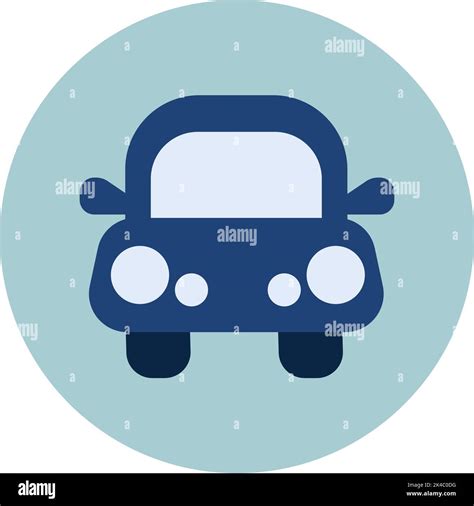 Small Blue Car Illustration Vector On White Background Stock Vector