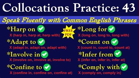 Verb Preposition Collocations Learn English Collocations Easy