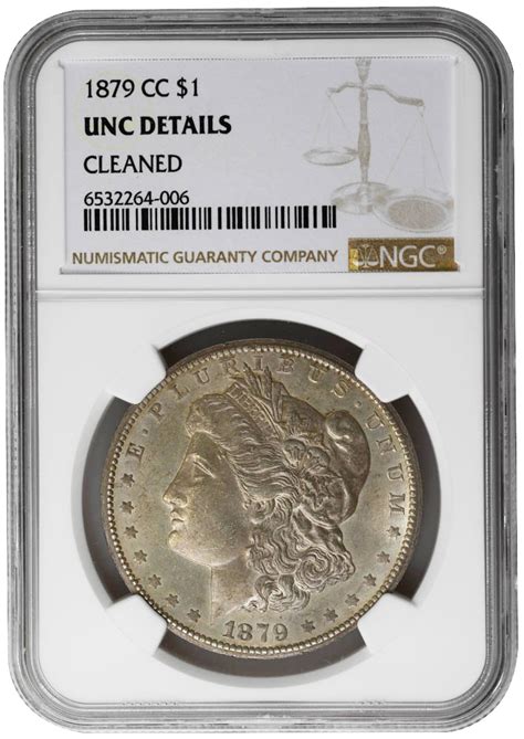 1879-CC $1 Morgan Dollar, NGC UNC Details, Cleaned ...