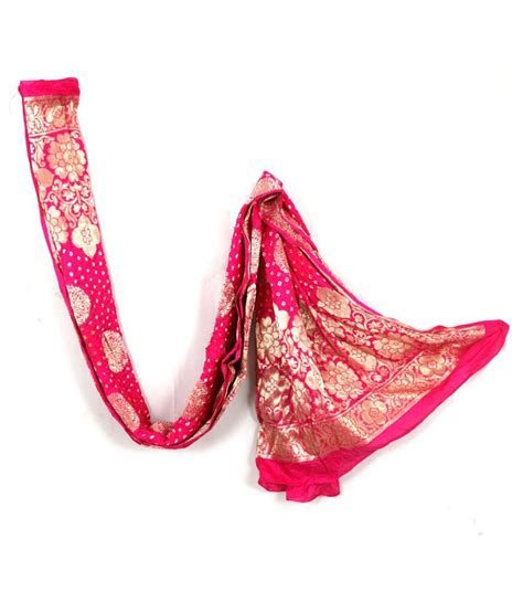 Apratim Pink Banarasi Silk Dupatta Price In India Buy Apratim Pink