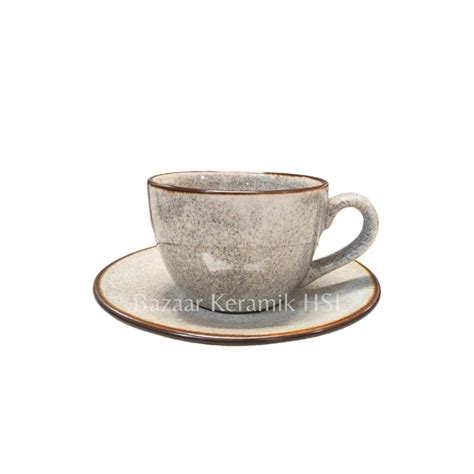 Jual Cangkir Teh Keramik Gelas Minum Cup Saucer Cantik Estetik Pedra