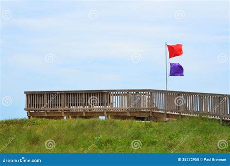 Warning Flags On Beach Royalty Free Stock Photos - Image: 35272958