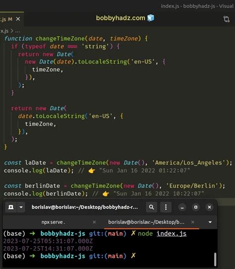 Convert A Date To Another Time Zone Using Javascript Bobbyhadz