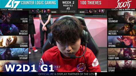 Clg Vs Thieves Week Day S Lcs Spring Clg Vs W D