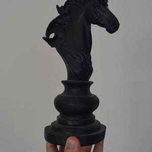 Large Chess Set Sculpture Handmade Chess Figurines Black - Etsy