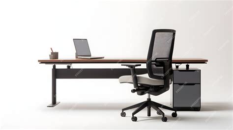 Premium Photo | Ergonomic office chair and desk