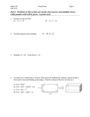 Fillable Online Math Siu General Information Student Services Degree