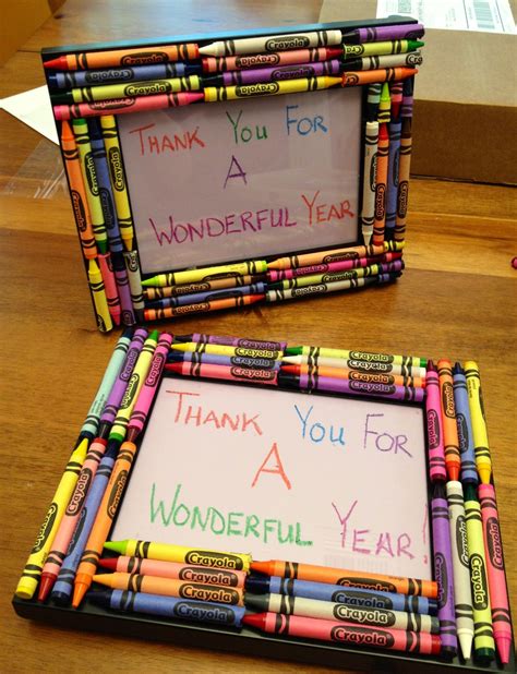 Crayon Picture Frame And Last Day Of Preschool Preschool Gifts