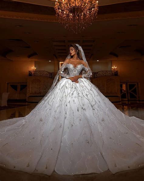 Puffy Wedding Ball Gown White Bridal Ball Gown Fancy Wedding Dresses