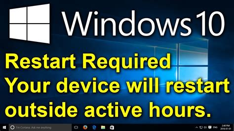 Windows 10 Restart Required Your Device Will Restart Outside