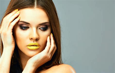 Wallpaper sexy model brunette make up images for desktop section девушки download