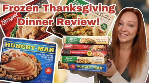 Reviewing 5 Frozen Thanksgiving Dinners Youtube