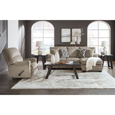 Signature Design By Ashley Stonemeade Manual Recliner In Taupe Nfm