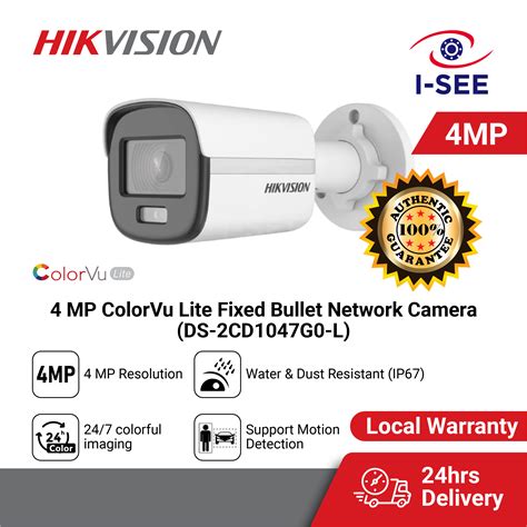 Authentic Hikvision Mp Colorvu Lite Fixed Bullet Network Camera Ds