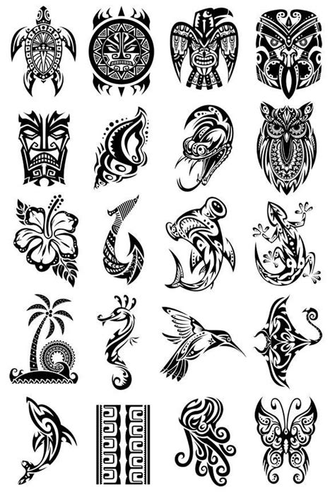 Island Ink Temporary Tattoo Set Polynesian Tattoo Designs Maori