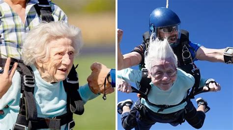 Year Old Dorothy Hoffner Shatters Records As Oldest Parachutist