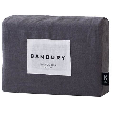 Bambury French Linen Sheet Set Charcoal King BIG W