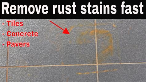 Remove Rust Stains From Tiles Concrete And Pavers Youtube