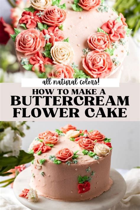 Easy Buttercream Flower Cake How To Make Buttercream Flowers The