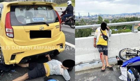 Kemalangan Pertama Dilaporkan Di Lebuhraya SUKE Penunggang Motor