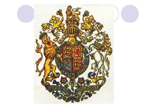 BRITISH COAT OF ARMS The main