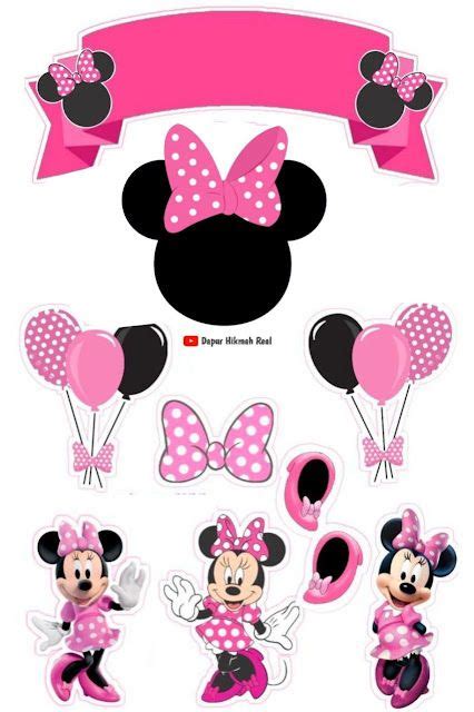 Mam Decoradora Kit Imprimible Minnie Mouse Bolo Minie Rosa Bolo Da