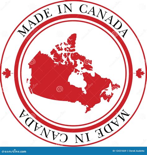 Made In Canada Stamp Stock Vector Image Of Manufacturing