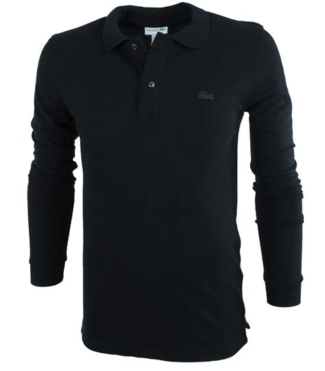 Купить - Черное поло с длинным рукавом Lacoste L2708-1- - в интернет ...