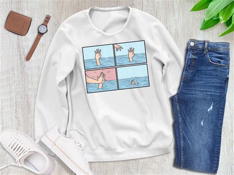 Drowning High Five Meme Sweatshirt Meme Shirt Drowning Meme Shirt