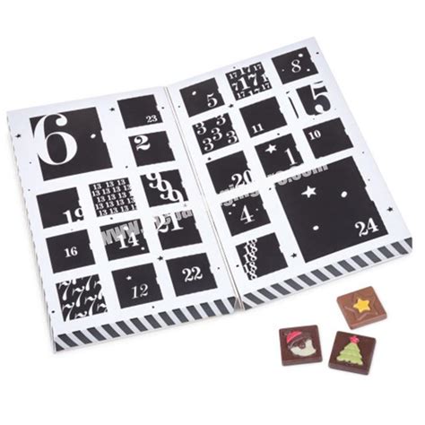 customized white personalized holiday chocolate advent calendar