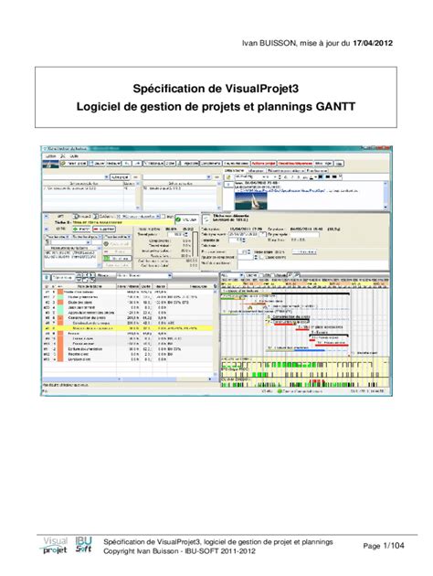 Remplissable En Ligne Spcification De Visualprojet Logiciel De Gestion